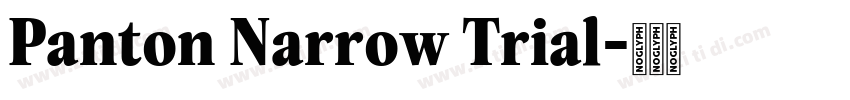 Panton Narrow Trial字体转换